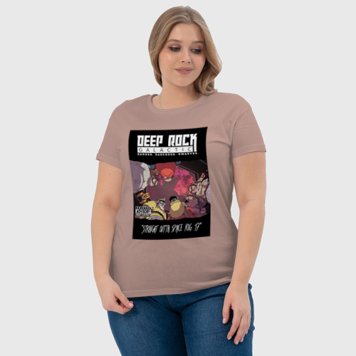 Женская футболка хлопок с принтом Deep Rock Galactic team, фото #4