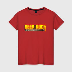 Женская футболка хлопок Deep Rock Galactic logo