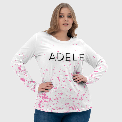 Женский лонгслив 3D Adele брызги, цвет 3D печать - фото 6