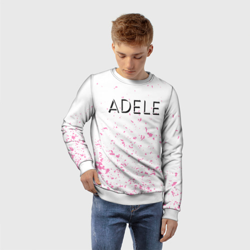 Детский свитшот 3D Adele брызги, цвет 3D печать - фото 3