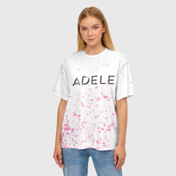 Женская футболка oversize 3D Adele брызги - фото 2