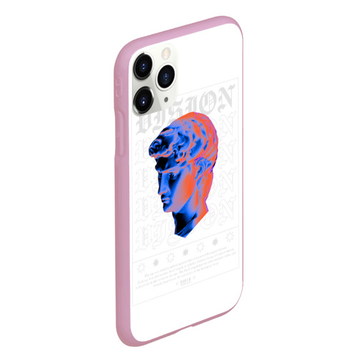 Чехол для iPhone 11 Pro Max матовый с принтом Синт Вейв Ретро Неон Стиль, вид сбоку #3