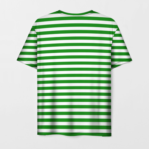 Мужская футболка 3D Тельняшка зеленая Пограничных войск, цвет 3D печать - фото 2