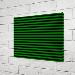 Холст прямоугольный Черно-зеленые полосы - фото 2
