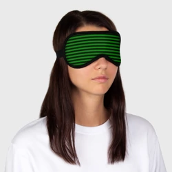 Маска для сна 3D Черно-зеленые полосы - фото 2