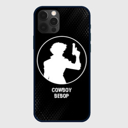 Чехол для iPhone 12 Pro Cowboy Bebop glitch на темном фоне