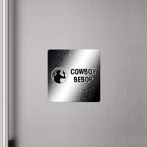 Магнит виниловый Квадрат Cowboy Bebop glitch на светлом фоне: надпись и символ - фото 4