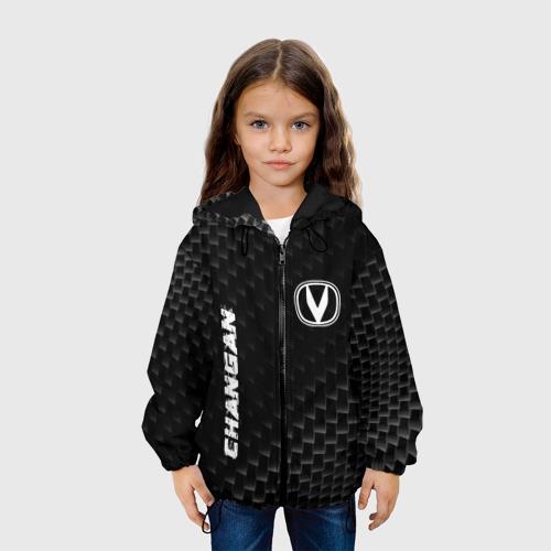 Детская куртка 3D Changan карбоновый фон, цвет черный - фото 4