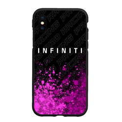 Чехол для iPhone XS Max матовый Infiniti pro racing: символ сверху