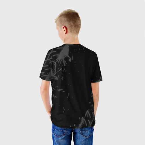 Детская футболка 3D Lexus Speed на темном фоне со следами шин, цвет 3D печать - фото 4