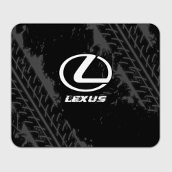 Прямоугольный коврик для мышки Lexus Speed на темном фоне со следами шин