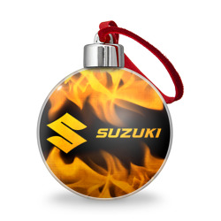 Ёлочный шар Suzuki - gold gradient: надпись и символ