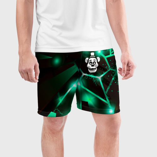 Мужские шорты спортивные FNAF разлом плит, цвет 3D печать - фото 3