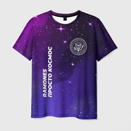 Мужская футболка 3D с принтом Ramones просто космос, вид спереди #2
