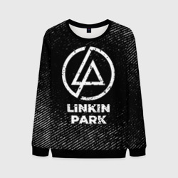 Мужской свитшот 3D Linkin Park с потертостями на темном фоне