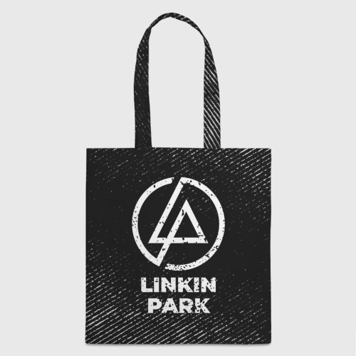 Шоппер 3D Linkin Park с потертостями на темном фоне