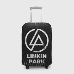 Чехол для чемодана 3D Linkin Park с потертостями на темном фоне