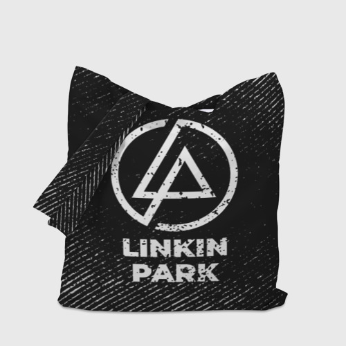 Шоппер 3D Linkin Park с потертостями на темном фоне - фото 4