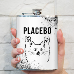 Фляга Placebo рок кот на светлом фоне - фото 2