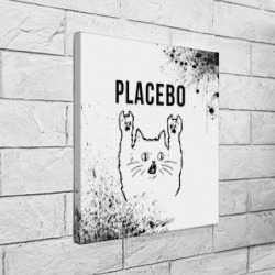 Холст квадратный Placebo рок кот на светлом фоне - фото 2