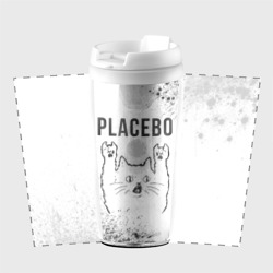 Термокружка-непроливайка Placebo рок кот на светлом фоне - фото 2