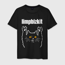 Мужская футболка хлопок Limp Bizkit rock cat