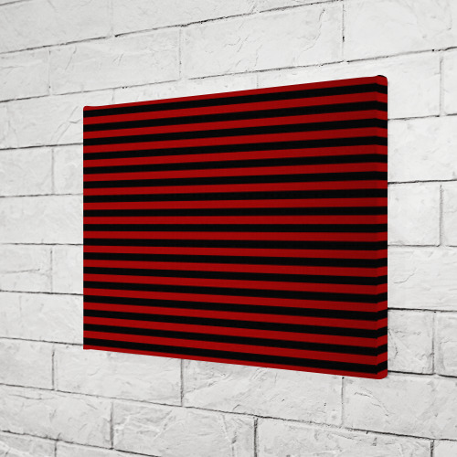 Холст прямоугольный Темно-красные полосы, цвет 3D печать - фото 3