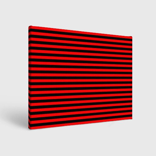 Холст прямоугольный Черно-красные полосы, цвет 3D печать