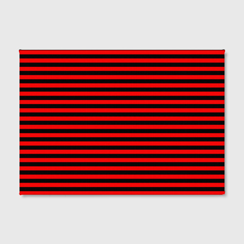 Холст прямоугольный Черно-красные полосы, цвет 3D печать - фото 2