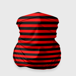 Бандана-труба 3D Черно-красные полосы