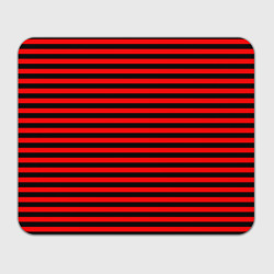 Прямоугольный коврик для мышки Черно-красные полосы