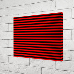 Холст прямоугольный Черно-красные полосы - фото 2