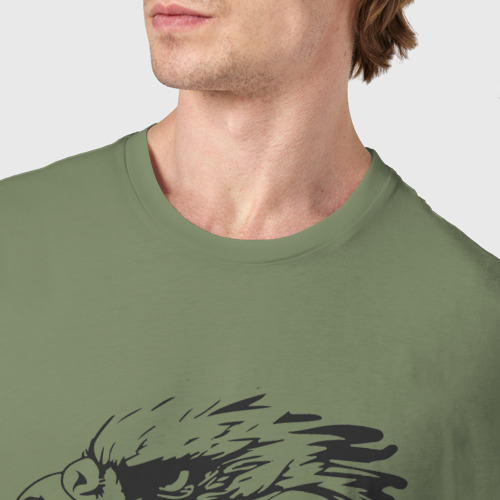 Мужская футболка хлопок Орел Одина, цвет авокадо - фото 6