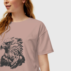 Женская футболка хлопок Oversize Орел Одина - фото 2