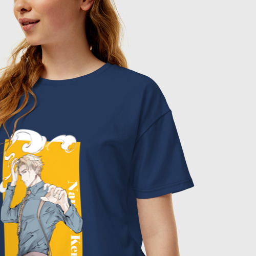 Женская футболка хлопок Oversize с принтом Магическая битва Нанами Кенто, фото на моделе #1
