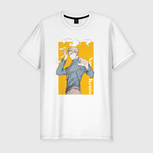 Мужская футболка хлопок Slim с принтом Магическая битва Нанами Кенто, вид спереди #2
