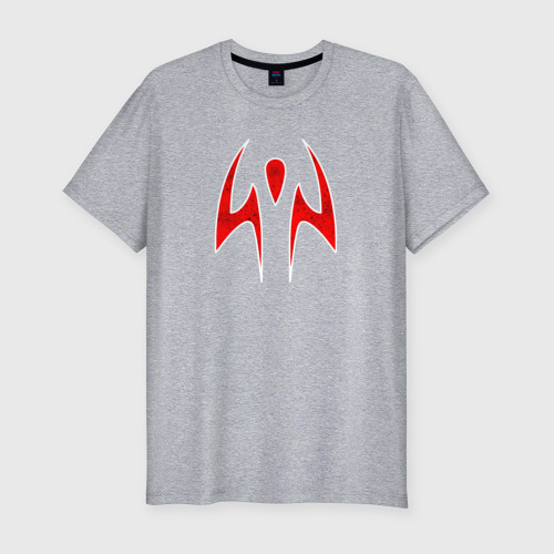 Мужская футболка хлопок Slim с принтом Магическая битва знаки Двуликого Призрака, вид спереди #2