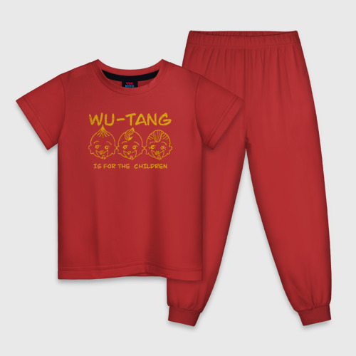 Детская пижама хлопок с принтом Wu-Tang для детей, вид спереди #2