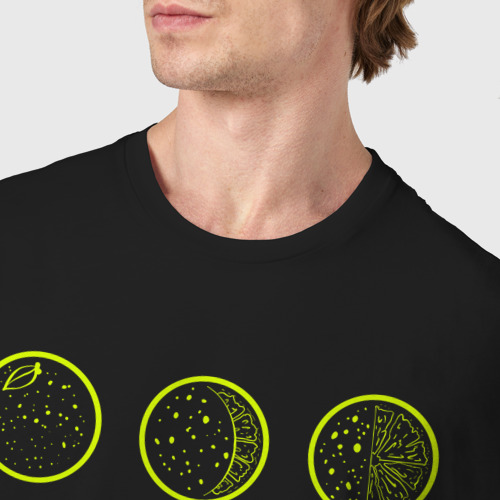 Мужская футболка хлопок с принтом Лаймовый цикл, фото #4