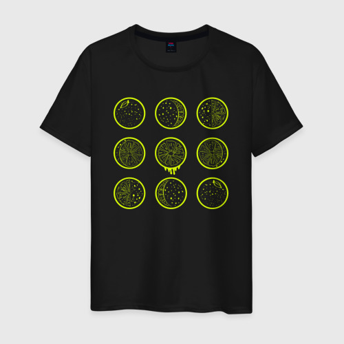 Мужская футболка хлопок с принтом Лаймовый цикл, вид спереди #2