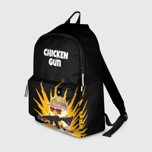 Рюкзак с принтом Цыплячий спецназ, вид спереди №1