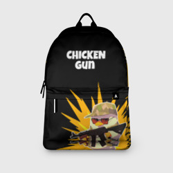 Рюкзак с принтом Цыплячий спецназ для любого человека, вид спереди №3. Цвет основы: белый