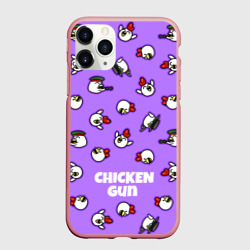 Чехол для iPhone 11 Pro Max матовый Chicken Gun - паттерн