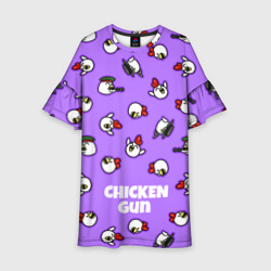 Детское платье 3D Chicken Gun - паттерн