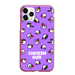 Чехол для iPhone 11 Pro матовый Chicken Gun - паттерн