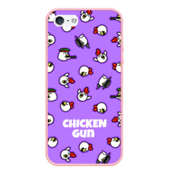 Чехол для iPhone 5/5S матовый Chicken Gun - паттерн