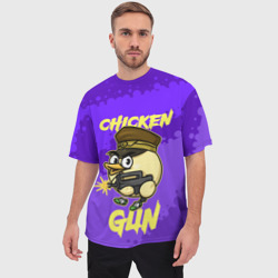 Мужская футболка oversize 3D Чикен Ган - цыпленок - фото 2