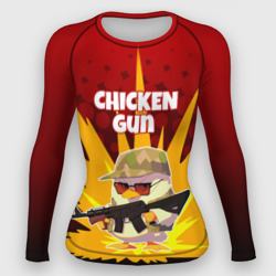 Женский рашгард 3D Chicken Gun - спецназ