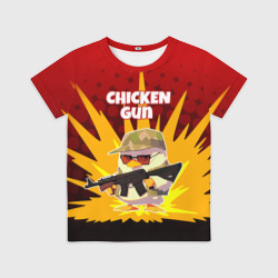 Детская футболка 3D Chicken Gun - спецназ