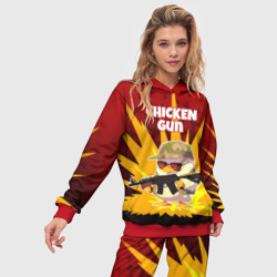 Женский костюм с толстовкой 3D Chicken Gun - спецназ - фото 2